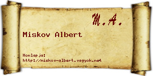 Miskov Albert névjegykártya