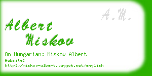 albert miskov business card